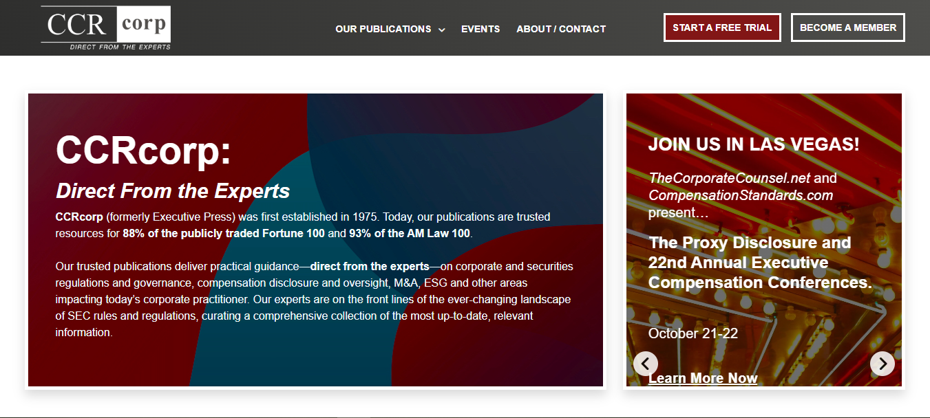 CCR Corp Website Screenshot